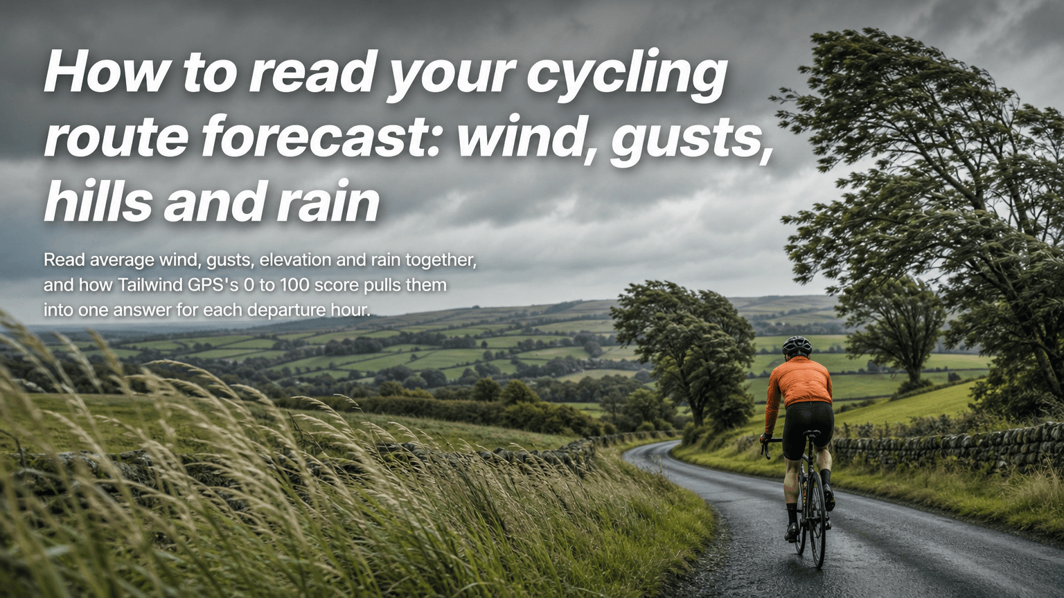 How to read your cycling route forecast: wind, gusts, hills and rain