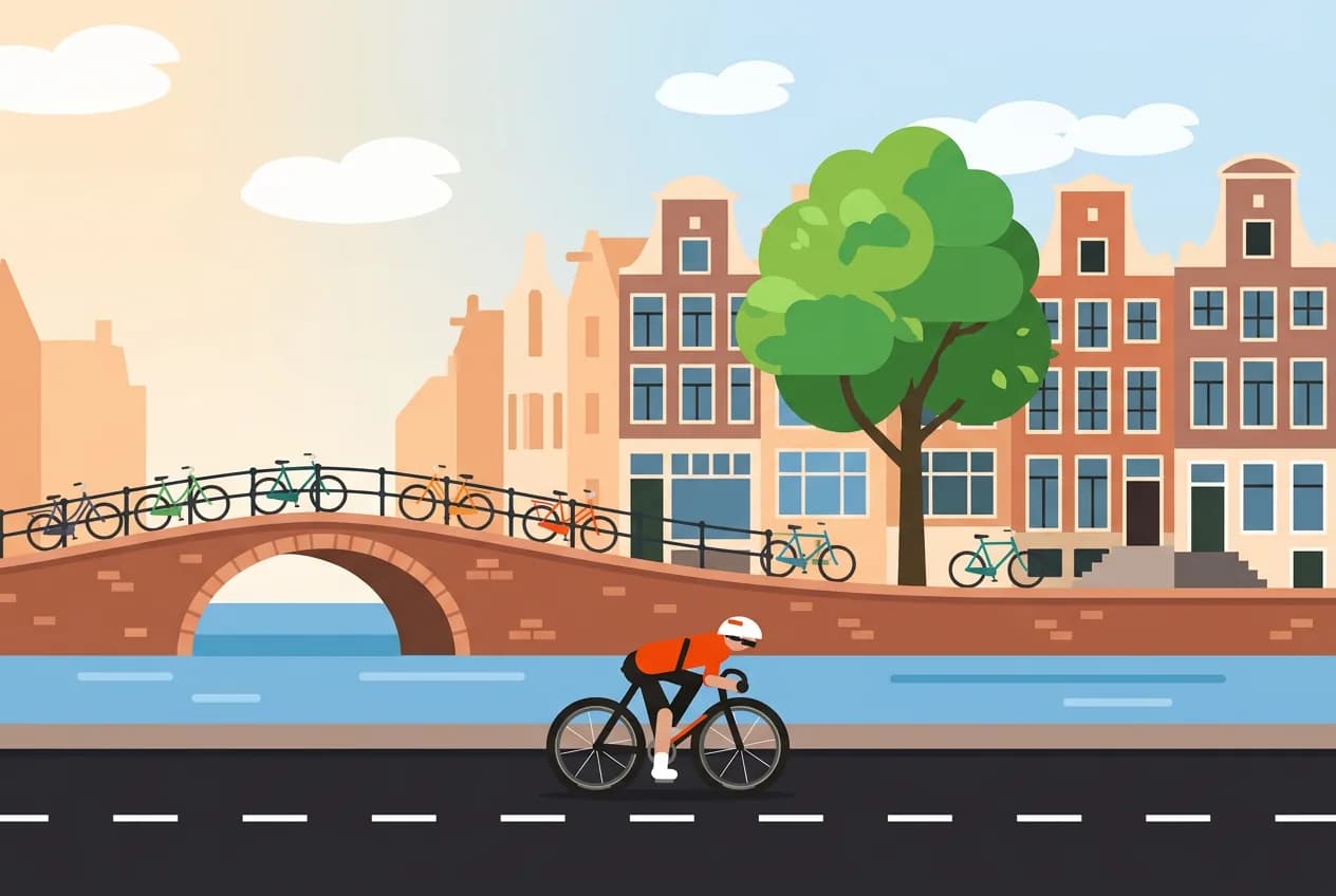 Cycling routes in Amsterdam