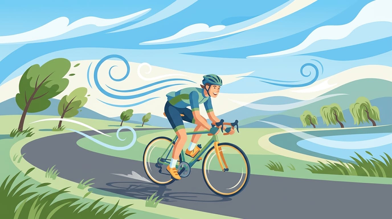 Tailwind GPS scoring a cycling route by wind forecast on the map