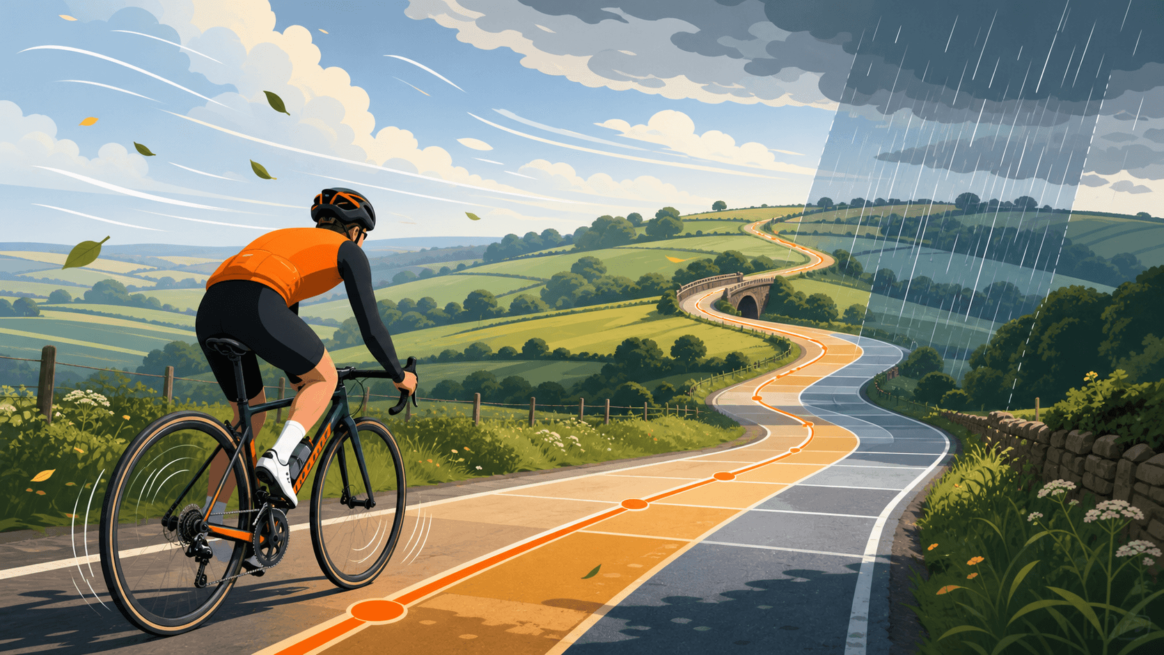 Best cycling app for rain along your route