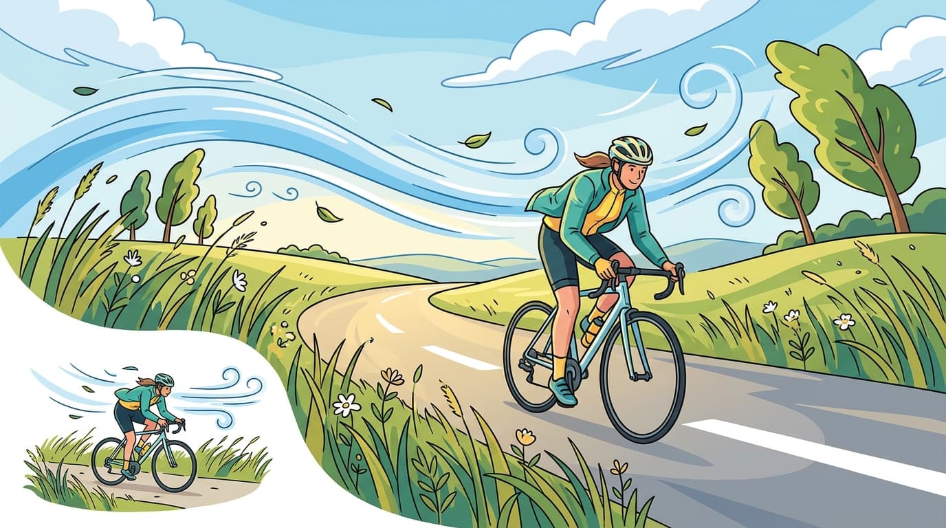 Wind-aware cycling app: plan harder days and easier days