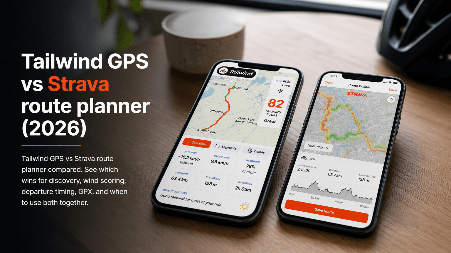 Tailwind GPS vs Strava route planner (2026)
