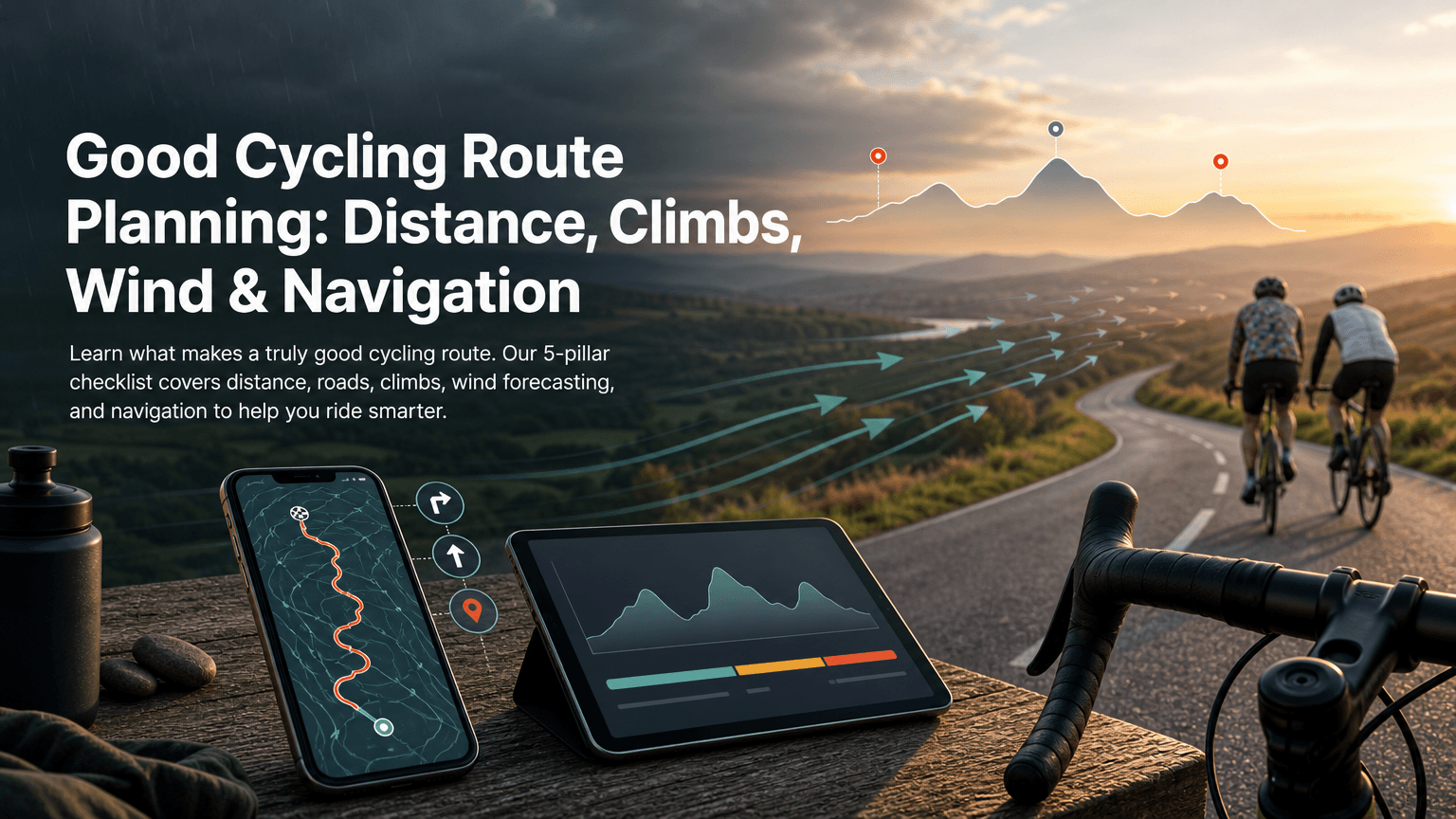 What makes a good cycling route? Distance, climbs, wind and navigation