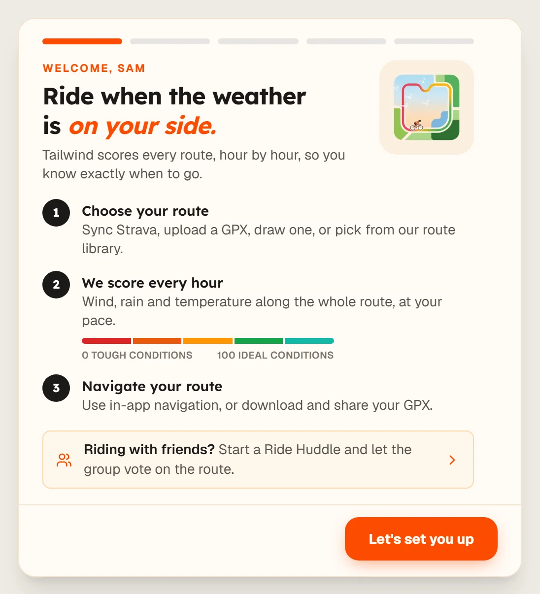 The welcome screen explaining how Tailwind works