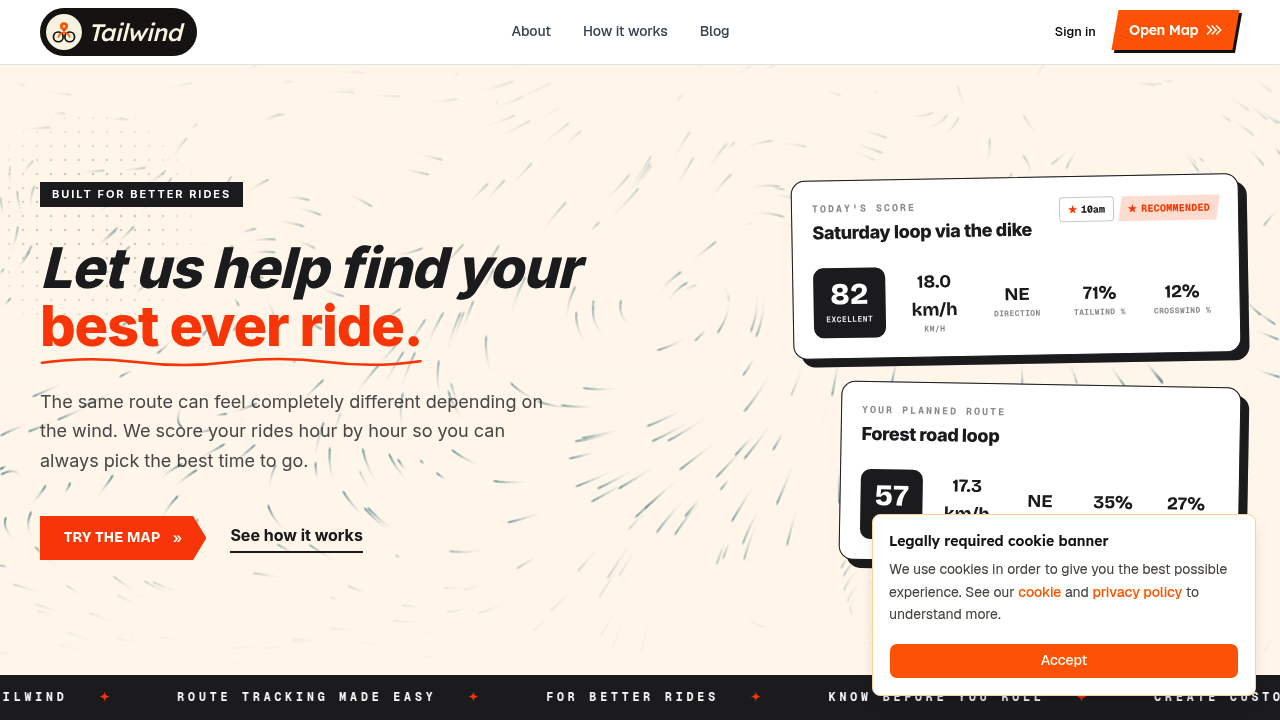 Screenshot of https://tailwindgps.com