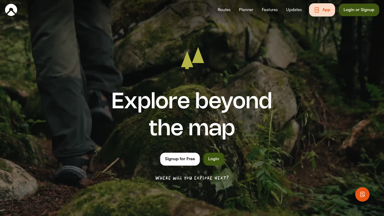 Screenshot of https://www.komoot.com/