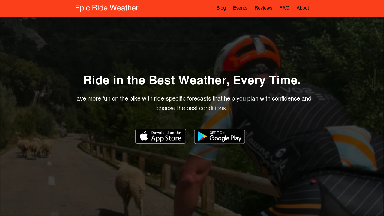 Screenshot of https://www.epicrideweather.com/