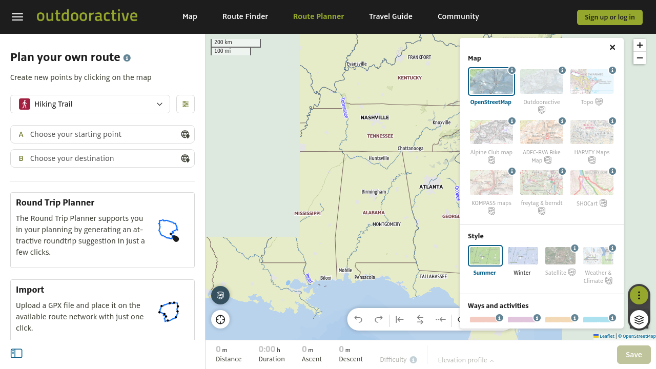 Screenshot of https://www.outdooractive.com/en/routeplanner/