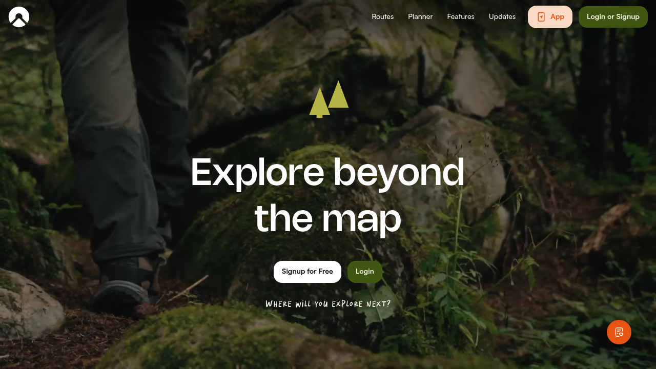 Screenshot of https://www.komoot.com/